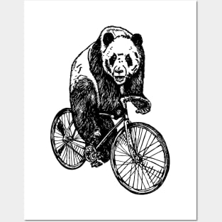 SEEMBO Panda Cycling Bicycle Bicycling Biker Biking Fun Bike Posters and Art